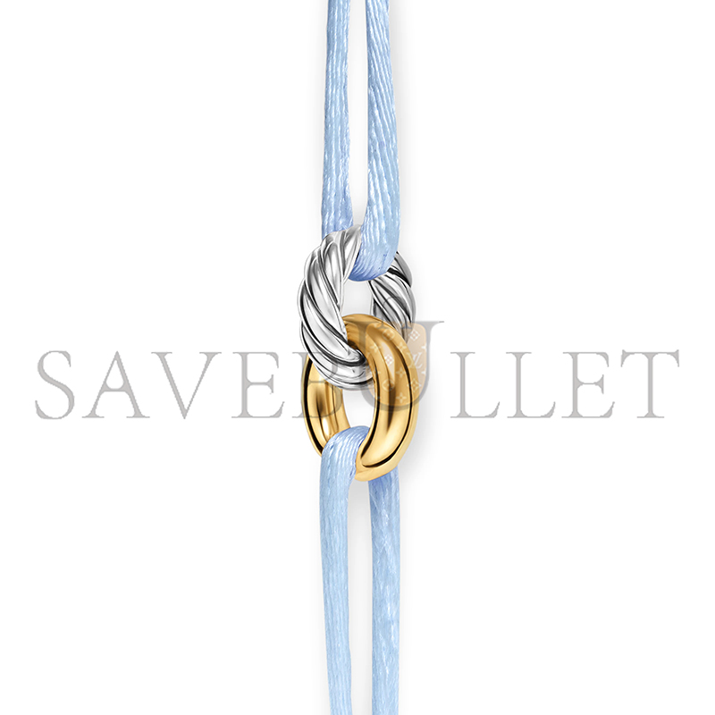 DAVID YURMAN SCULPTED CABLE LINKED CORD BRACELET B18445 S4BBL